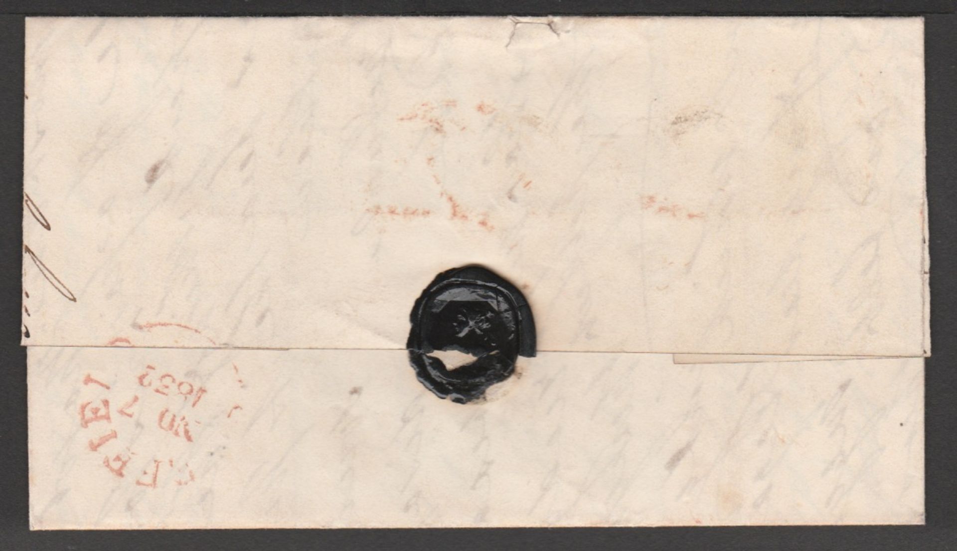 G.B. - Yorkshire 1832 Entire letter from Yorkshire to London with a fine strike of the uncommon tiny - Image 2 of 4