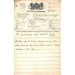 Great Britain - Royalty 1899 Rare royal telegram from an Equerry at Osborne to the General Manager o