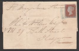 G.B. - Scotland - Islands 1848 Entire letter (file folds, reverse with tape repairs to tears) from S