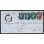 G.B. - Scotland/Registered 1850 Entire registered from Glasgow to Edinburgh franked by 1d red + 2d
