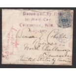 Crash & Wreck - Railways / Japan 1919 (25 Dec) Cover from Tokio to Tennessee with Japan 1914 2s gr