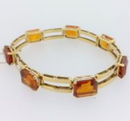 18ct (750) Yellow Gold Citrine Bracelet