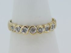 9ct (375) Yellow Gold Seven (7) Diamond Eternity Ring