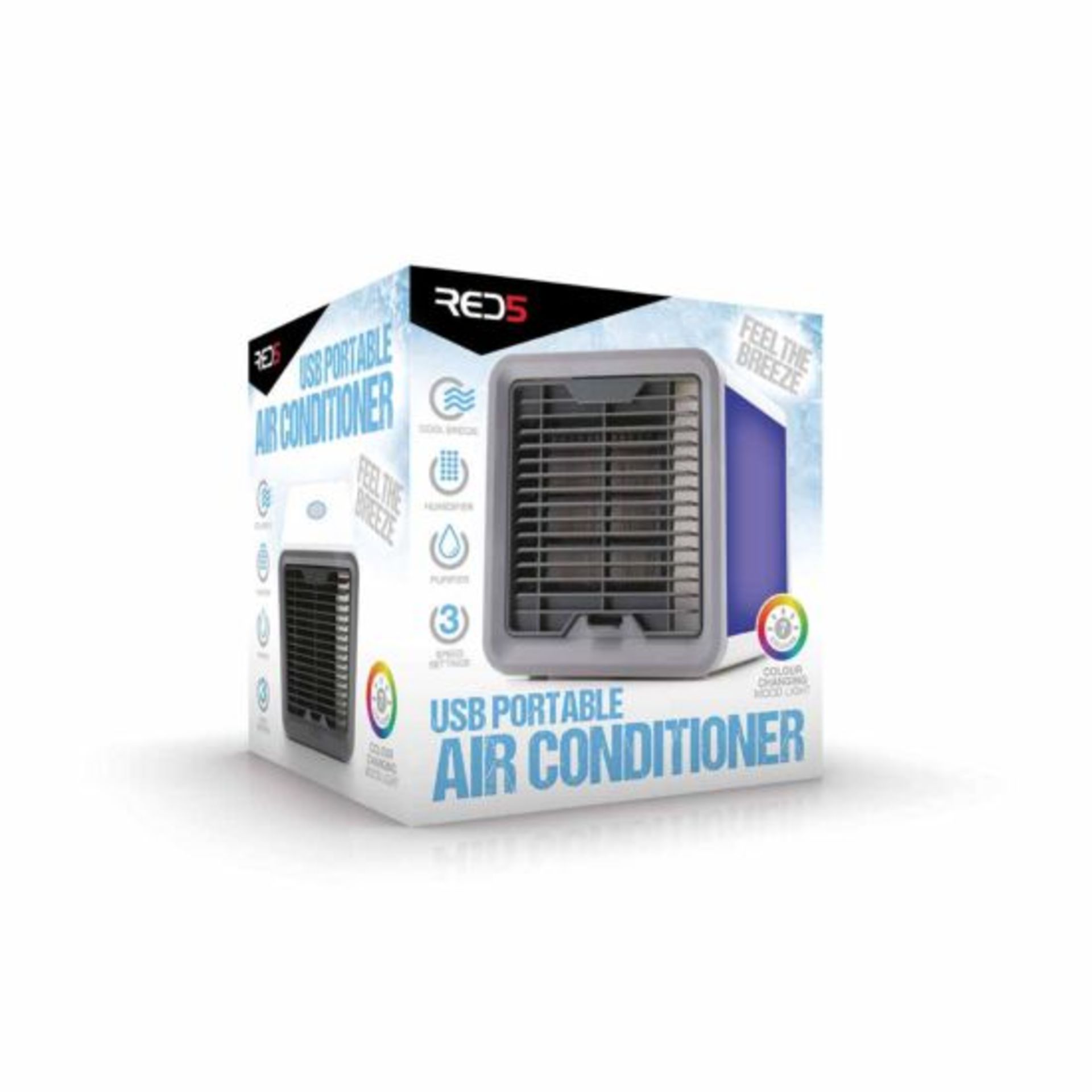 Approx 95 x USB Portable Air Coolers. Features Humidifier. Purifier. 3 Speeds. Adjustable Fan Defle