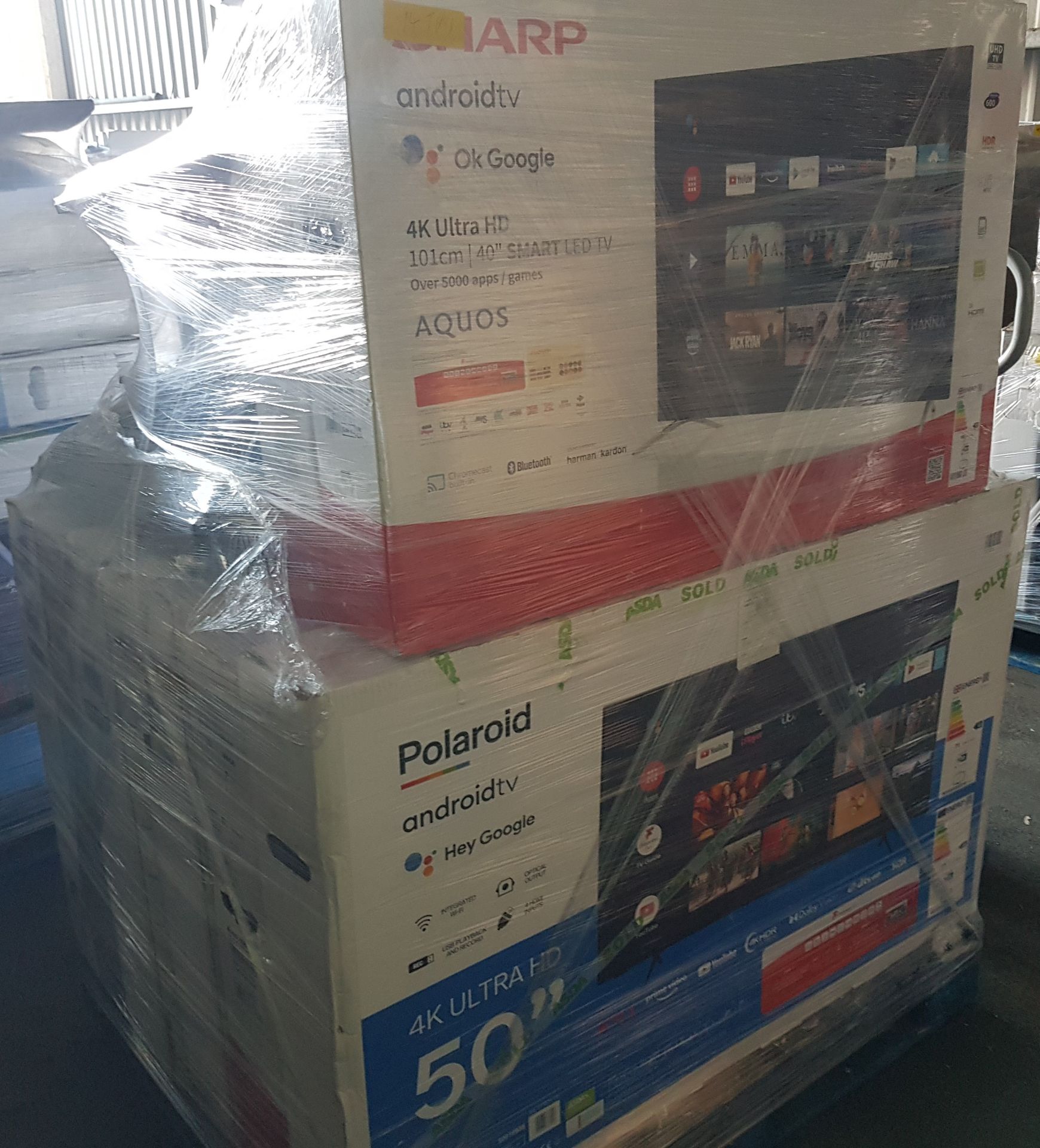 Approximately 14x Mixed, Mainly Smart TVs To Include. 4x Polaroid 50" 4K UHD P50UA2031A. SHARP 50" - Image 4 of 7