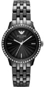 Emporio Armani AR1478 Ladies Black Ceramica Quartz Watch