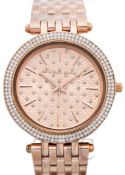 Michael Kors MK3399 Darci Rose Gold Crystal Bezel Ladies Watch