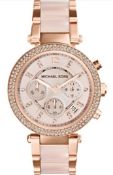 Michael Kors MK5896 Ladies Parker Rose Gold Chronograph Watch