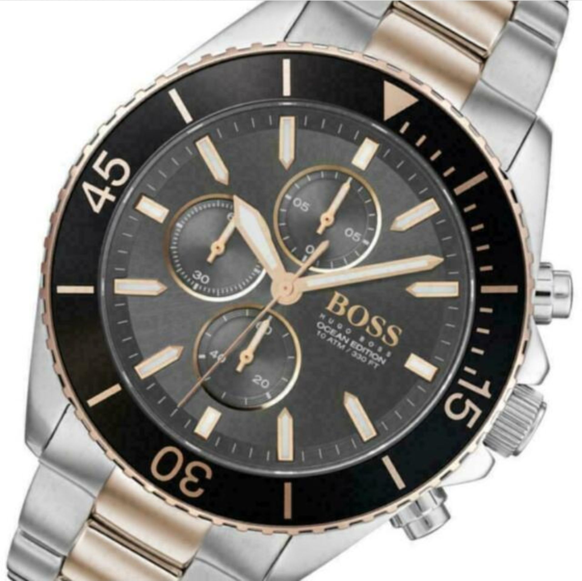 Hugo Boss 1513705 Men's Ocean Edition Two Tone Bracelet Chronograph Watch - Image 5 of 7