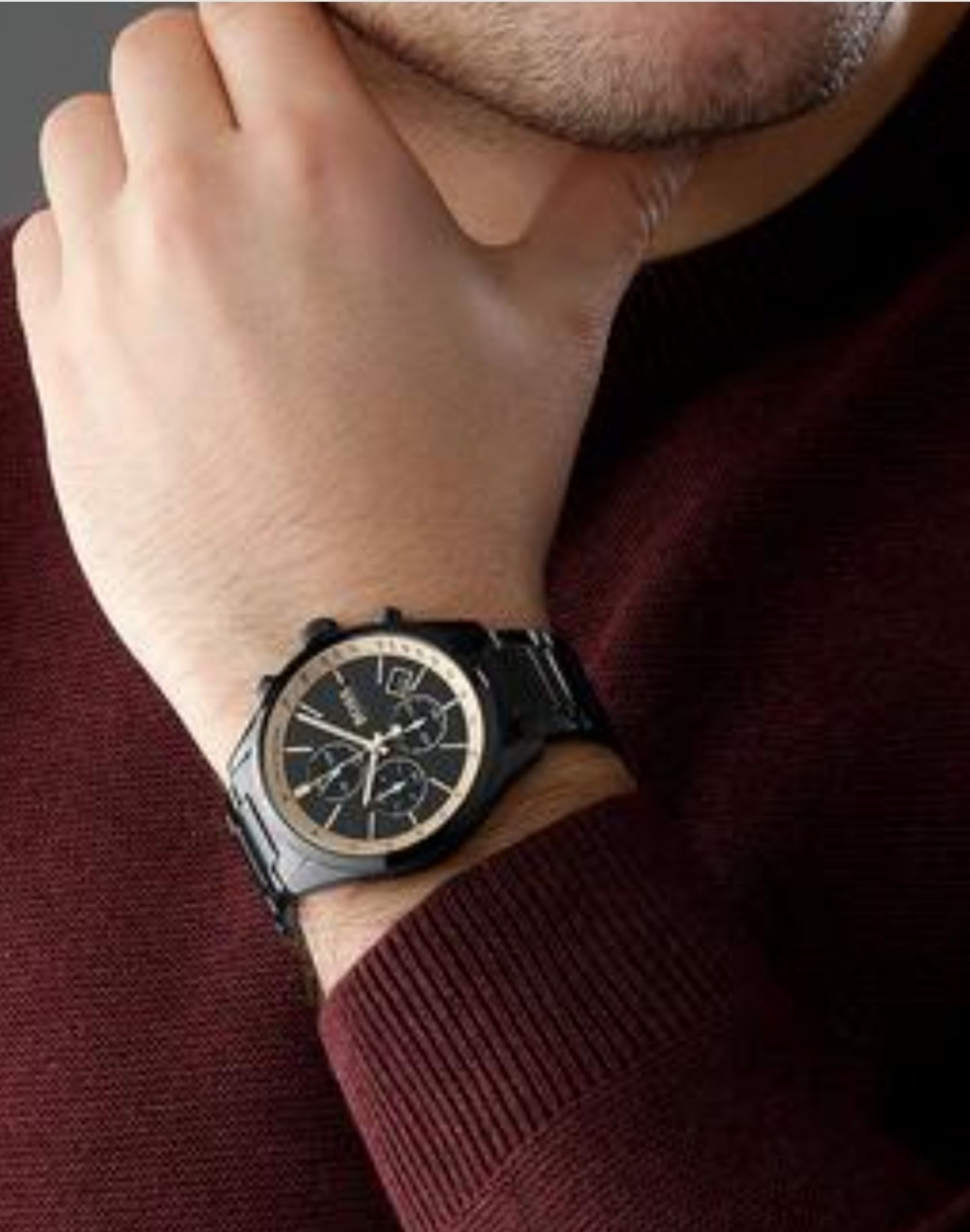 Hugo Boss 1513578 Men's Grand Prix Black Stainless Steel Bracelet Chronograph Watch - Image 3 of 7