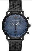 Emporio Armani AR11201 Men's Aviator Blue Dial Chronograph Watch