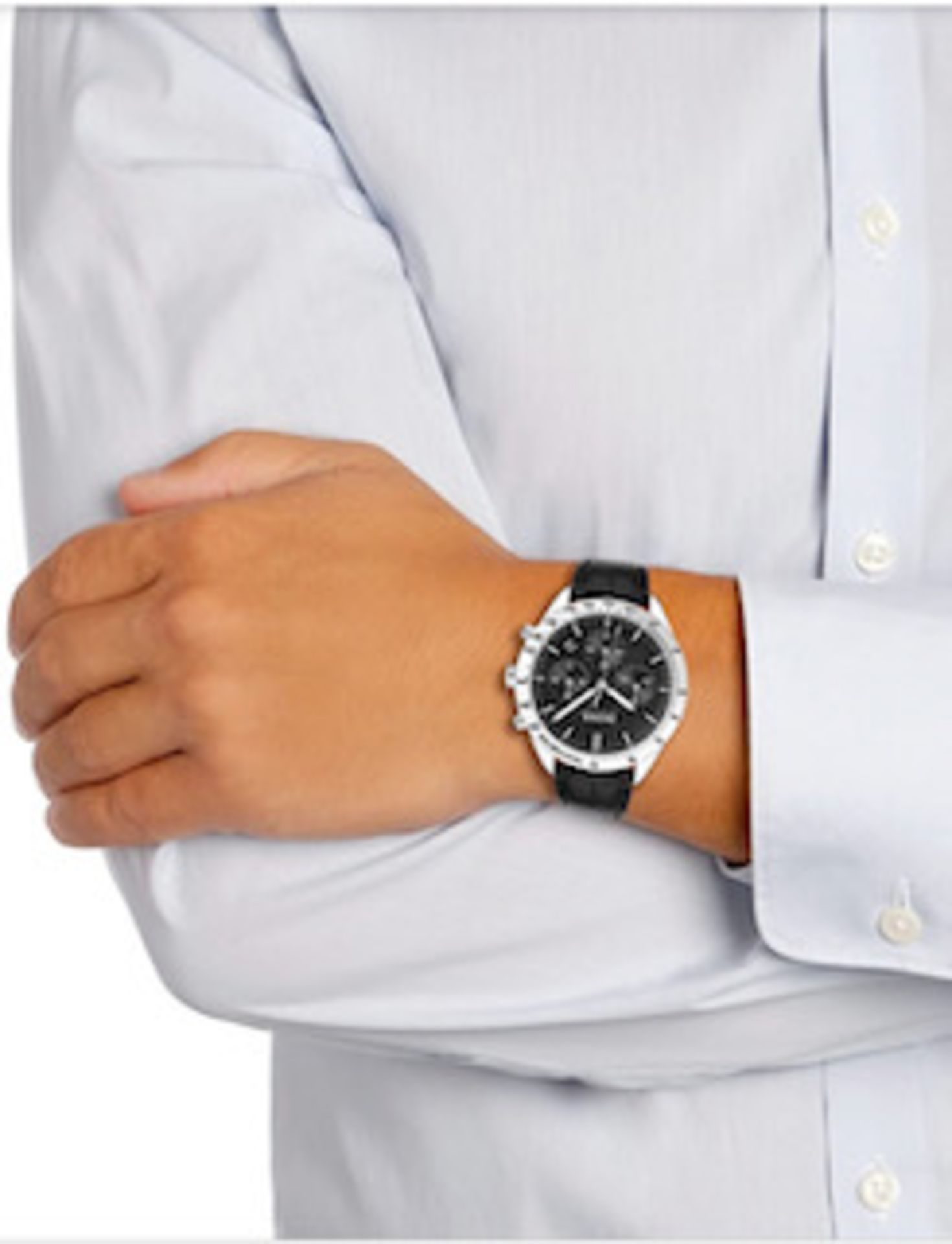 Hugo Boss 1513579 Men's Talent Black Leather Strap Quartz Chronograph Watch - Image 2 of 5