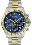 Hugo Boss 1513767 Men's Hero Sport Lux Two Tone Bracelet Chronograph Watch