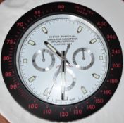 40 cm Black body Black Bezel White Dial clock