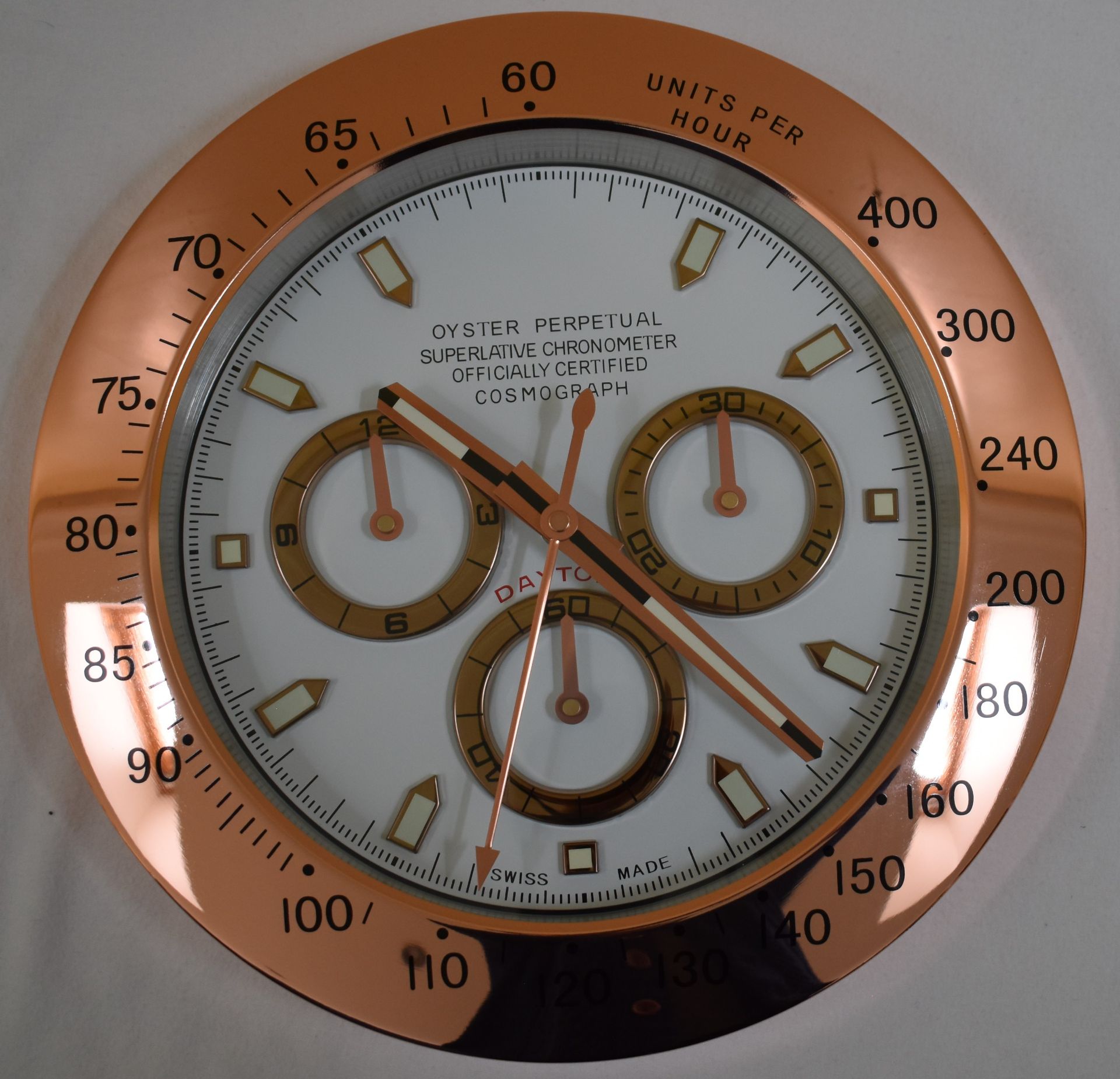 34 cm Copper body White Dial clock - Image 2 of 2