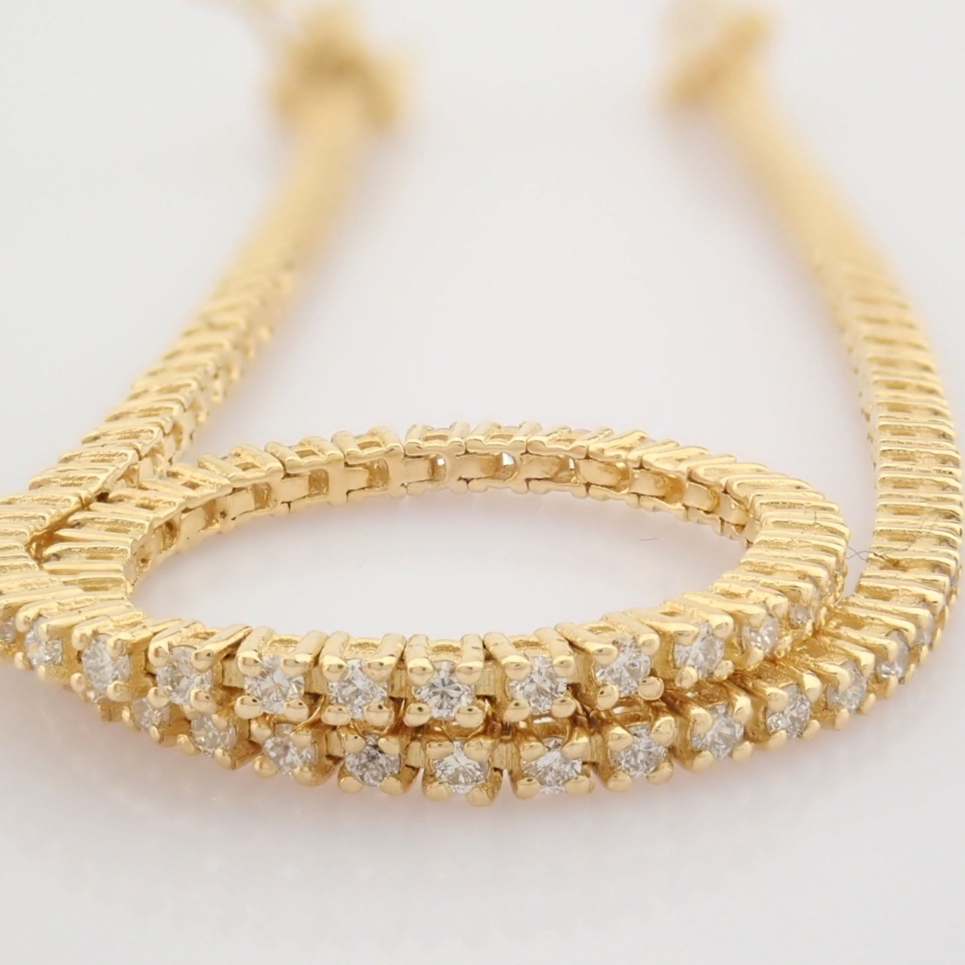 Certificated 14K Yellow Gold Diamond Bracelet - Image 3 of 10