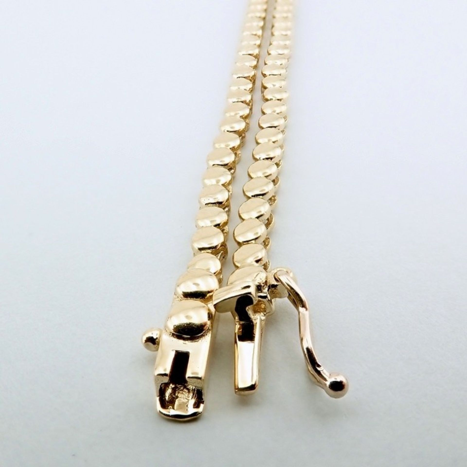 Certificated 14K Yellow Gold Diamond Necklace - Image 3 of 5