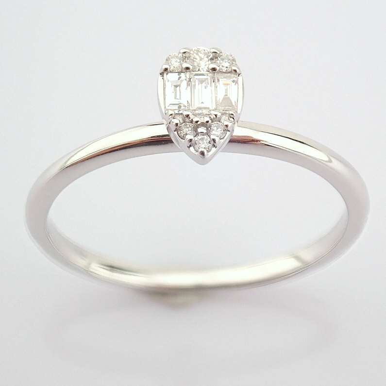 Certificated 14K White Gold Diamond Ring - Image 6 of 6