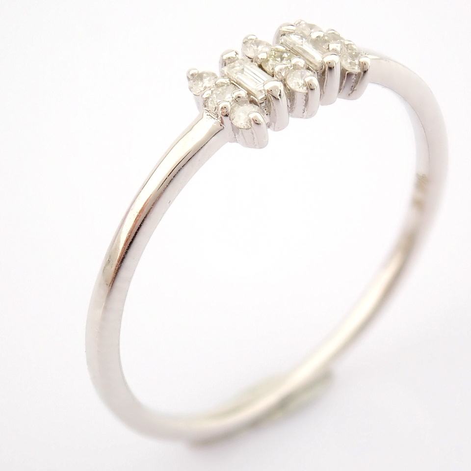 Certificated 14K White Gold Diamond Ring - Image 9 of 9