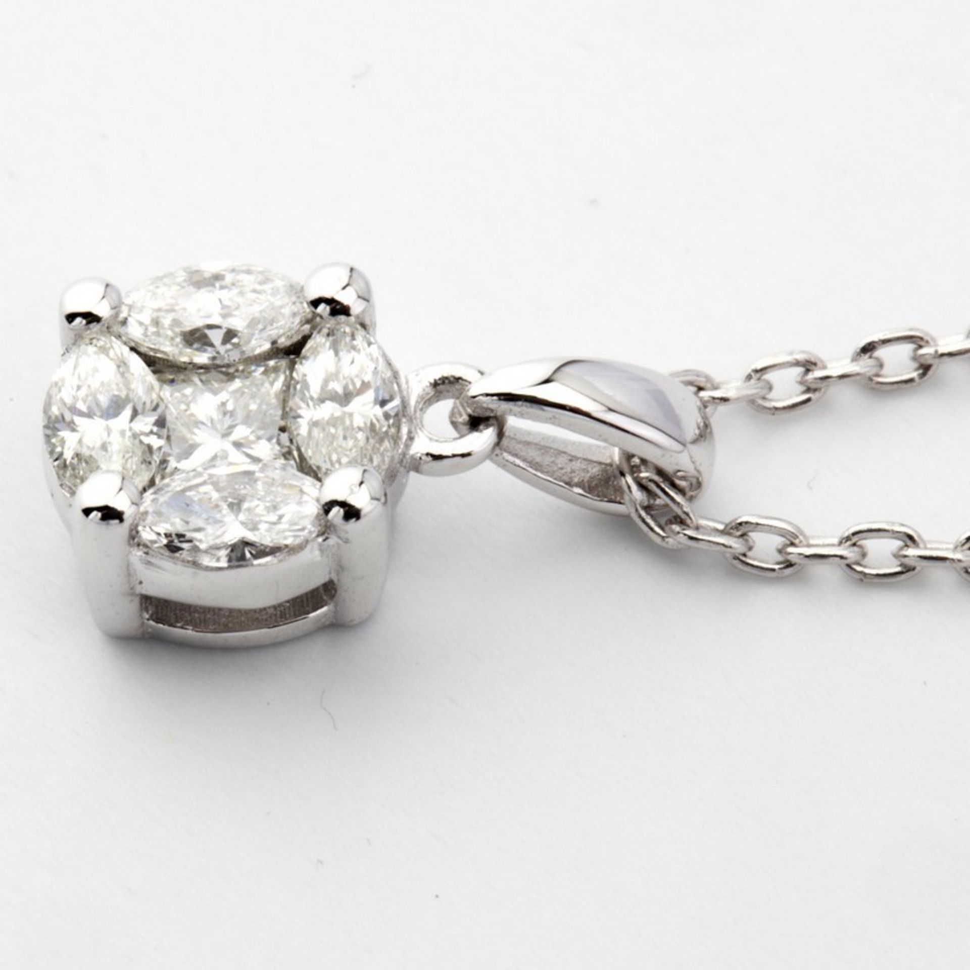 Certificated 14K White Gold Diamond Pendant - Image 5 of 7