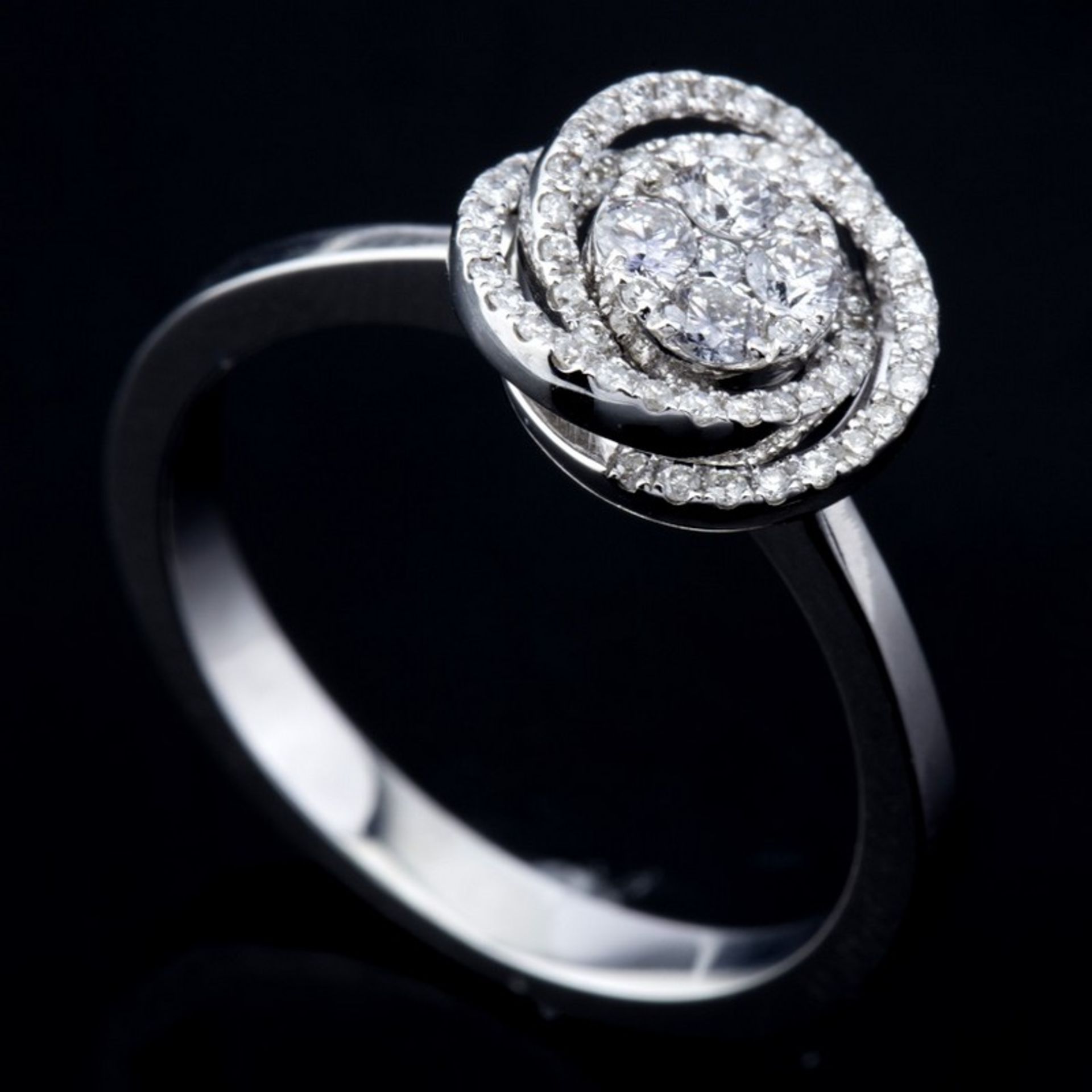Certificated 14K White Gold Diamond Ring - Image 4 of 7