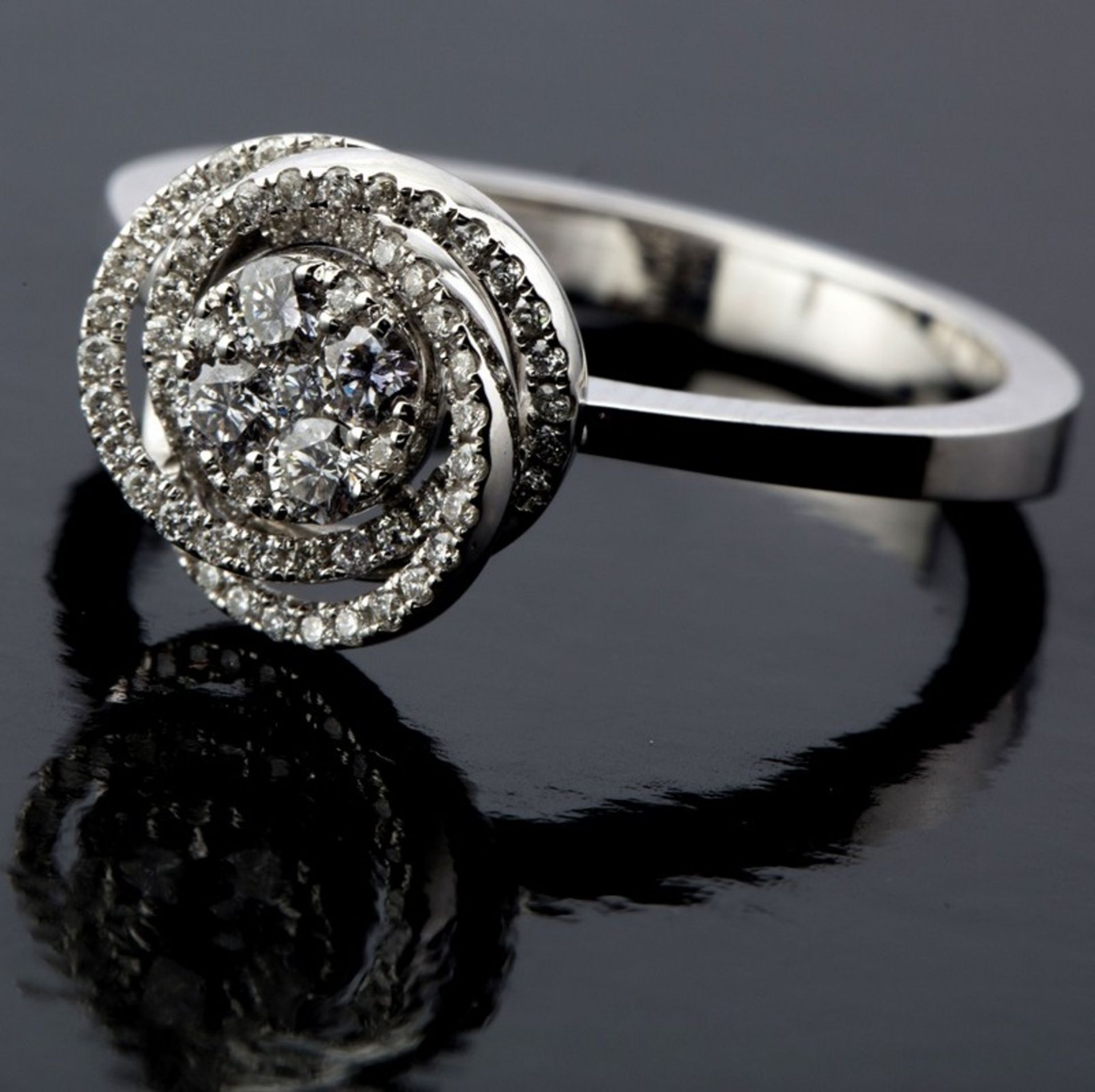 Certificated 14K White Gold Diamond Ring - Image 2 of 7