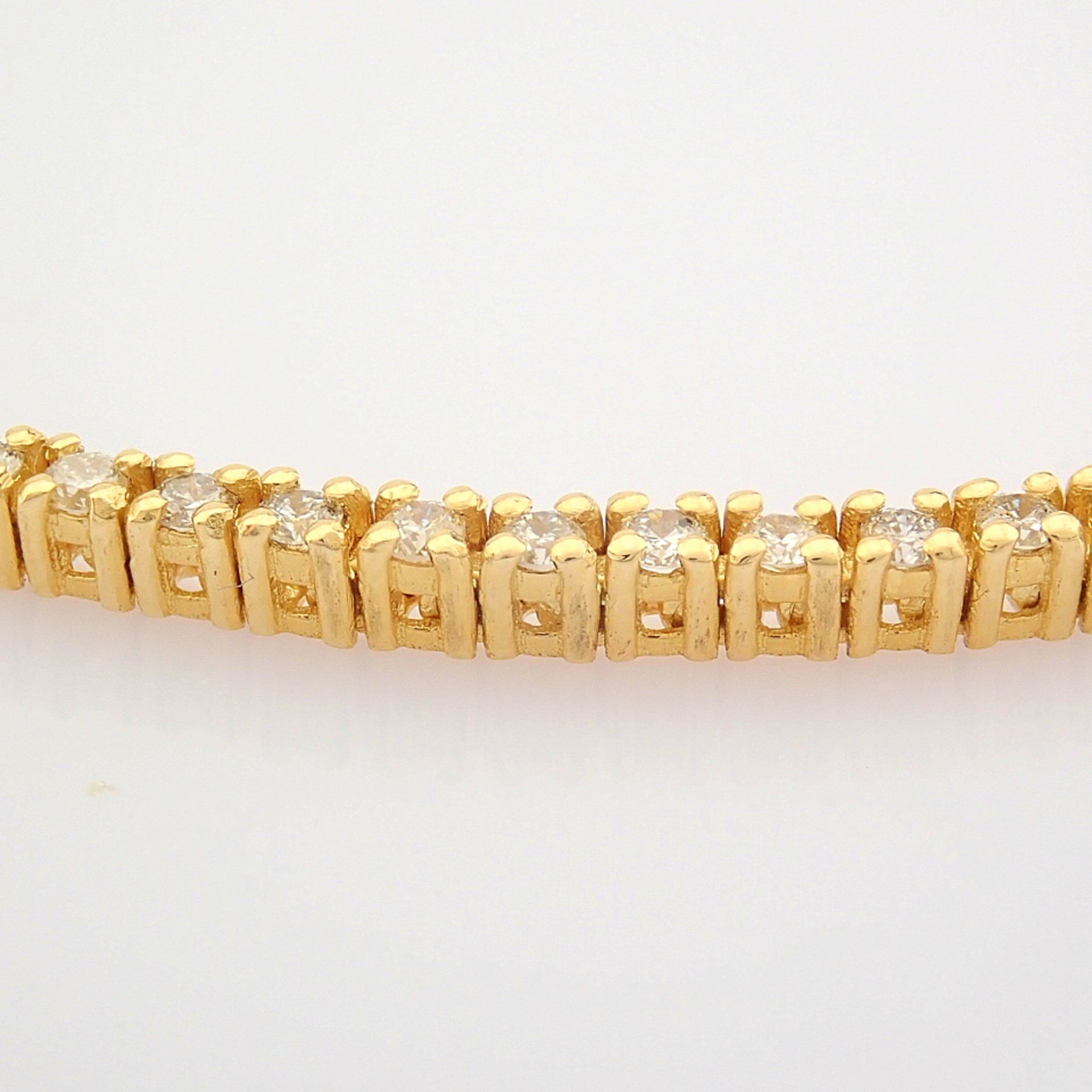 Certificated 14K Yellow Gold Diamond Bracelet - Image 4 of 10