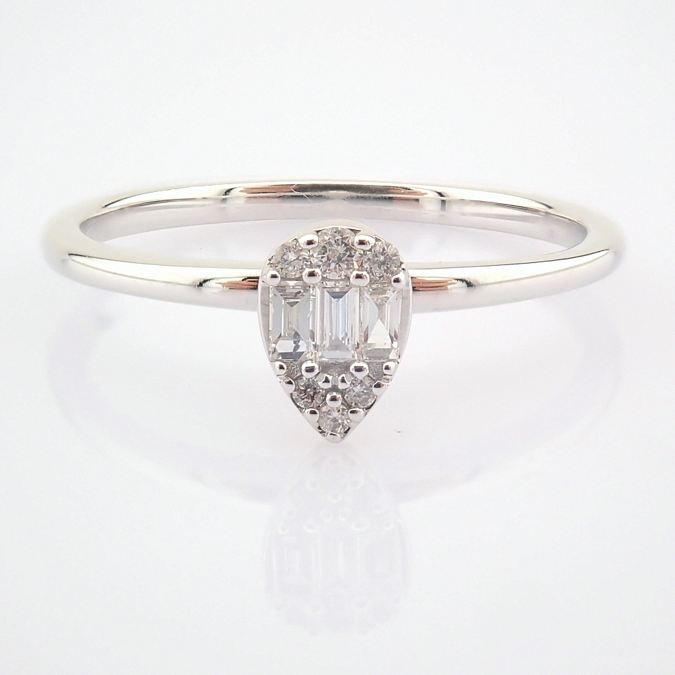 Certificated 14K White Gold Diamond Ring - Image 2 of 6