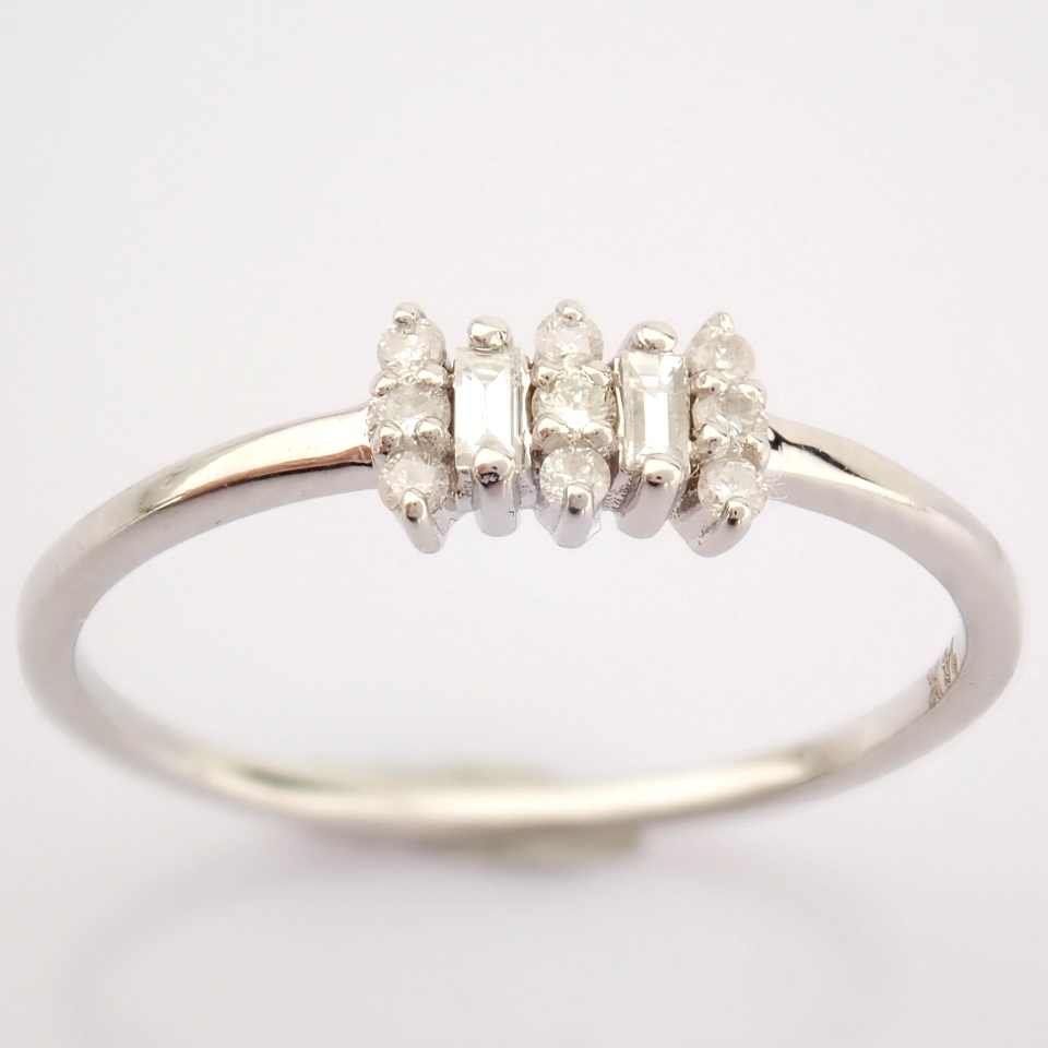 Certificated 14K White Gold Diamond Ring - Image 8 of 9