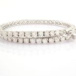 IDL Certificated 14K White Gold Diamond Bracelet (Total 4.78 ct Stone)