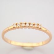 IDL Certificated 14K Rose/Pink Gold Diamond Ring (Total 0.06 ct Stone)
