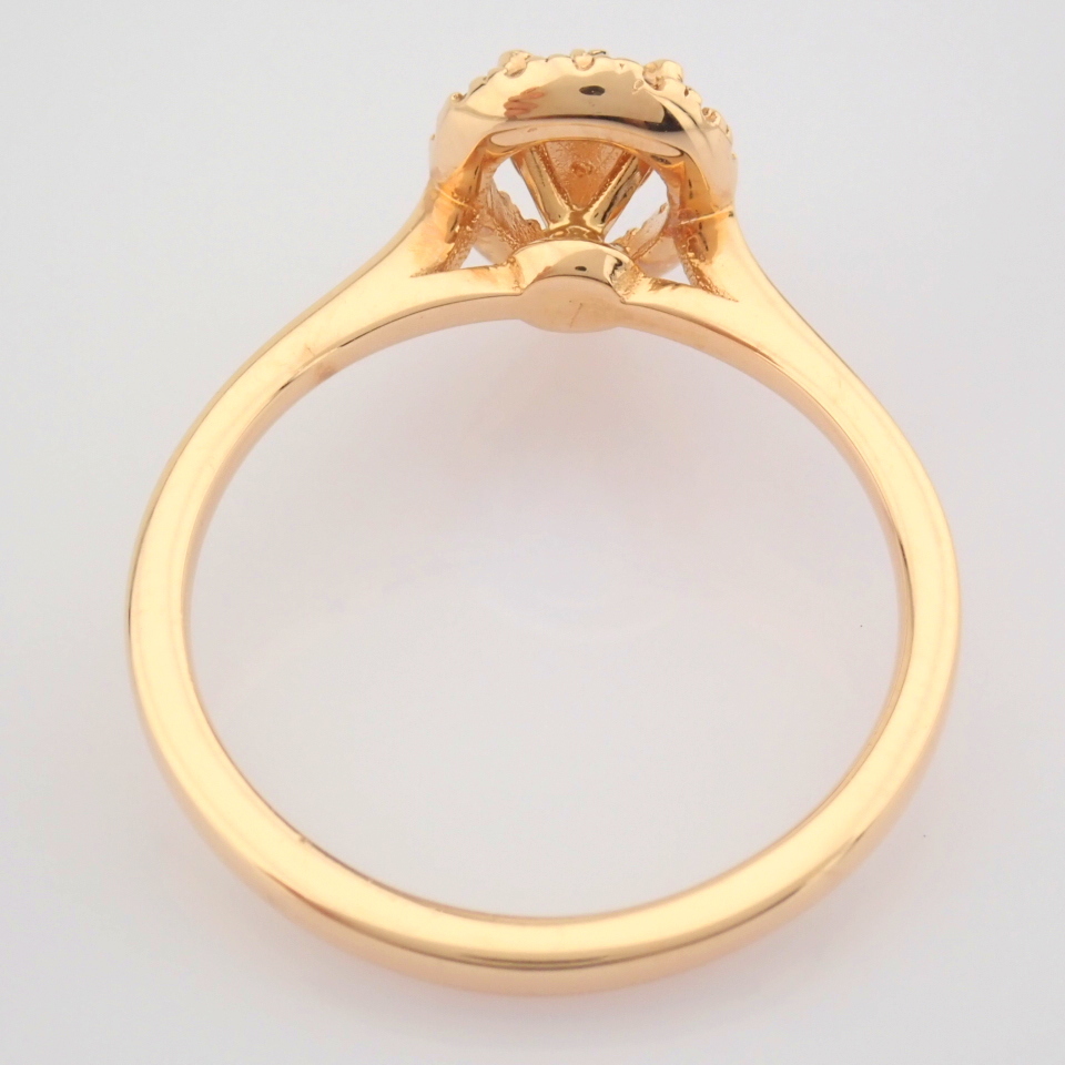 IDL Certificated 14K Rose/Pink Gold Diamond Ring (Total 0.16 ct Stone) - Image 3 of 8