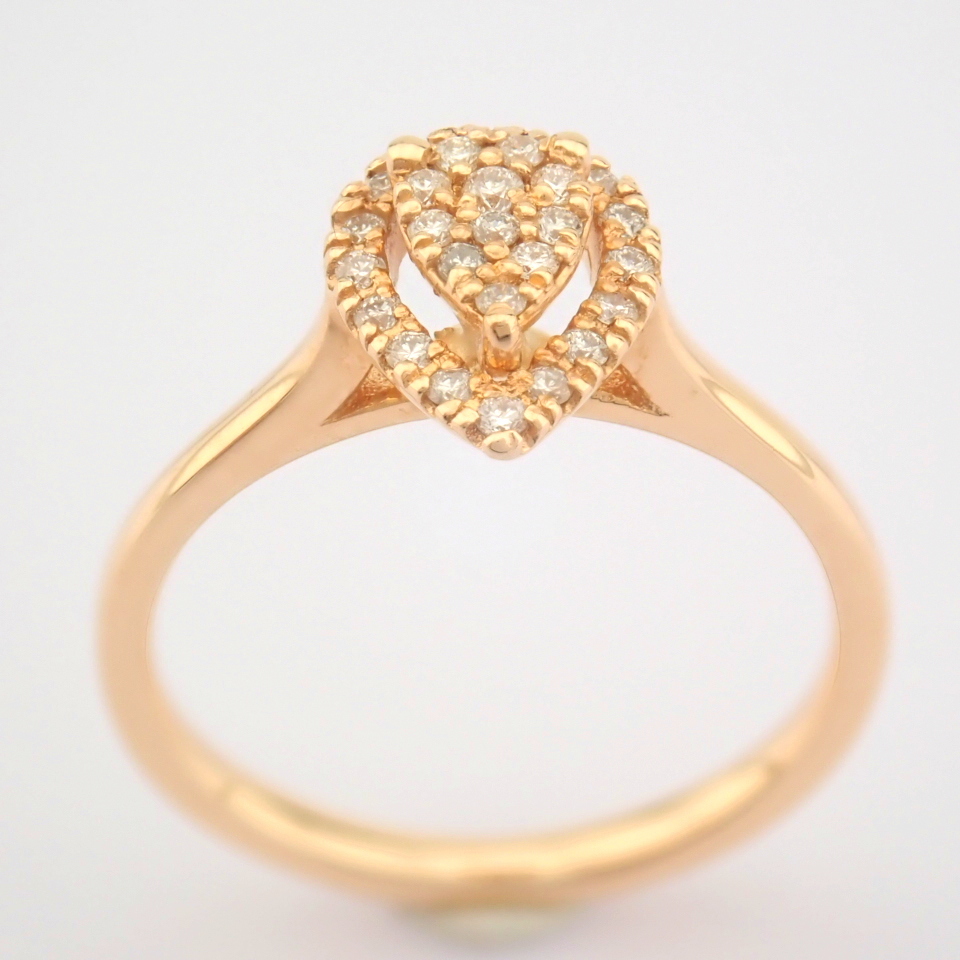 IDL Certificated 14K Rose/Pink Gold Diamond Ring (Total 0.16 ct Stone) - Image 7 of 8