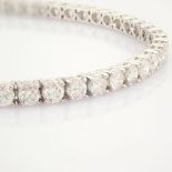 IDL Certificated 14K White Gold Diamond Bracelet (Total 5.17 ct Stone)