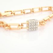 IDL Certificated 14K White and Rose Gold Diamond Bracelet (Total 0.12 ct Stone)