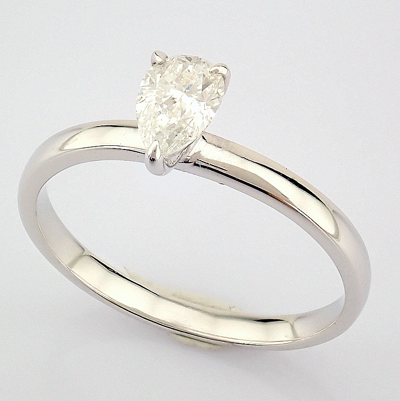 IDL Certificated 14K White Gold Diamond Ring (Total 0.45 ct Stone) - Image 2 of 6
