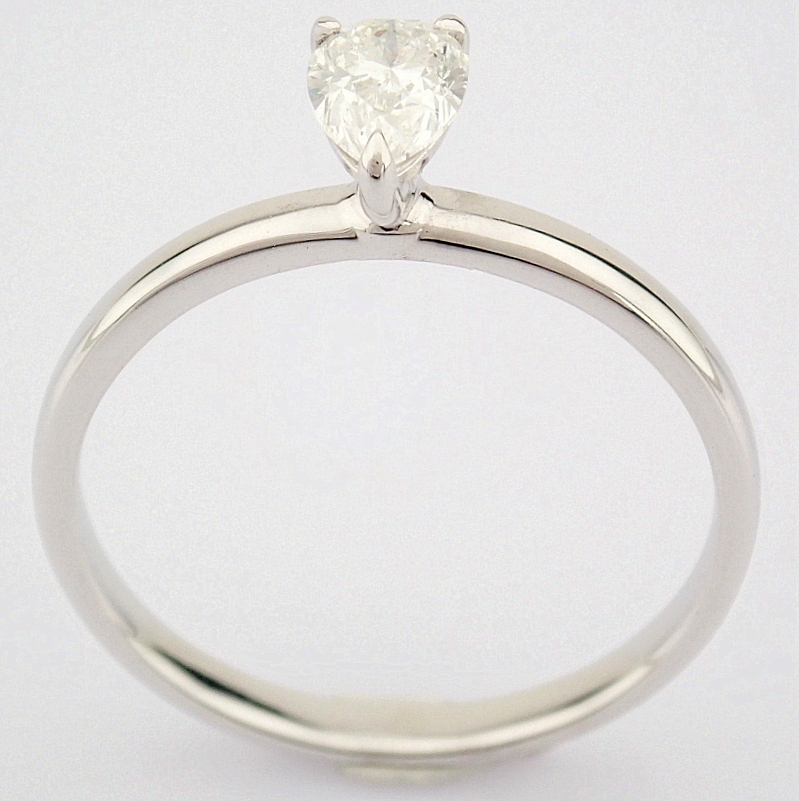 IDL Certificated 14K White Gold Diamond Ring (Total 0.45 ct Stone) - Image 3 of 6