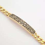 IDL Certificated 14K Yellow Gold Brown Diamond Bracelet (Total 0.44 ct Stone)