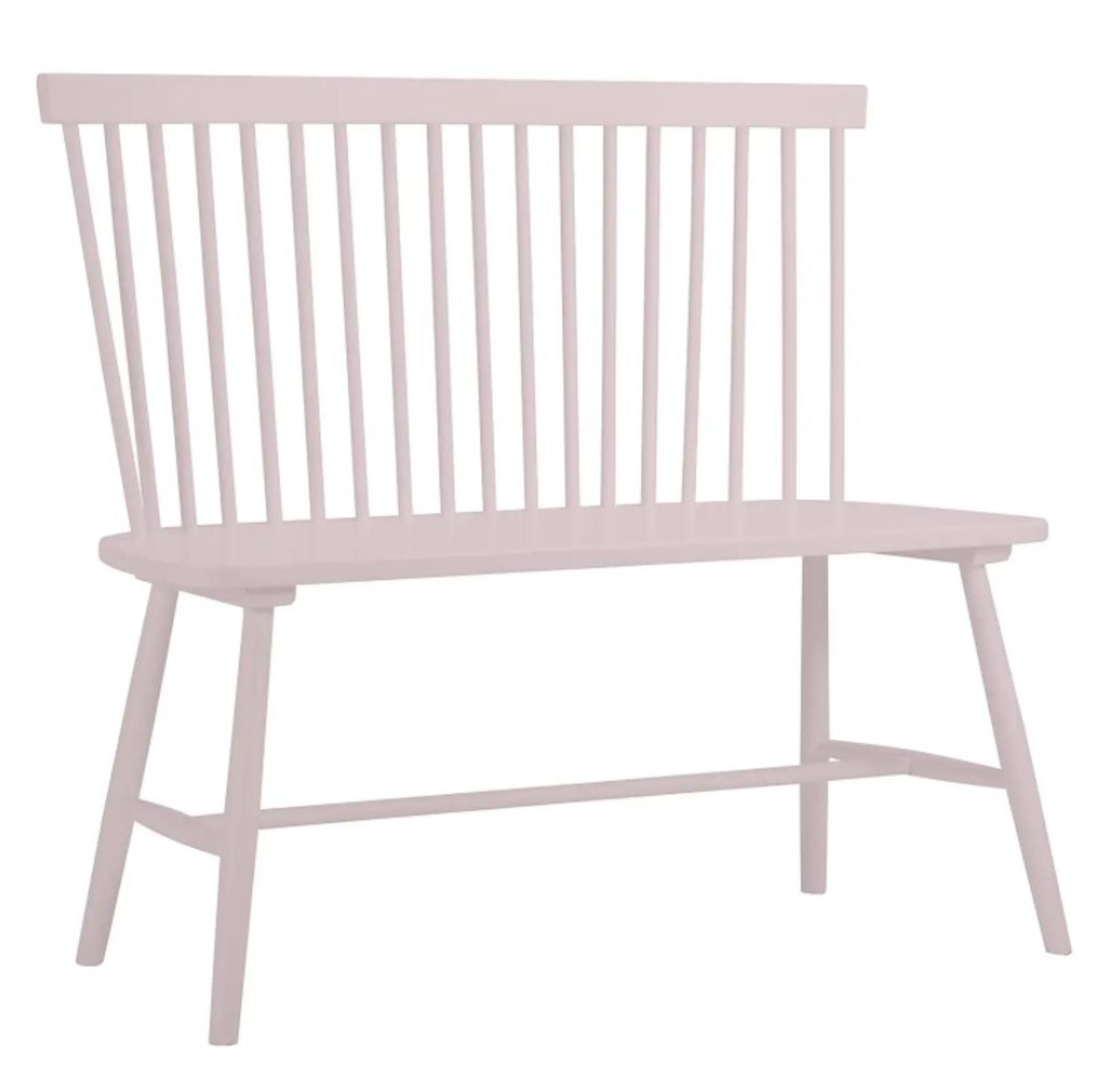 (Mz) 1x Laura Spindle Back Bench Lilac RRP £150. (H89x W100x D44cm)