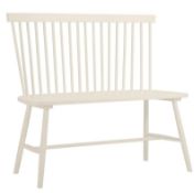 (Mz) 1x Laura Spindle Back Bench Ivory RRP £150. (H89x W100x D44cm)