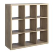 (Mz) 1x Living Elements Clever Cube 3x3 Cube Storage Unit Sanoma Oak Finish. (H)1110 x (W)1110 x (D