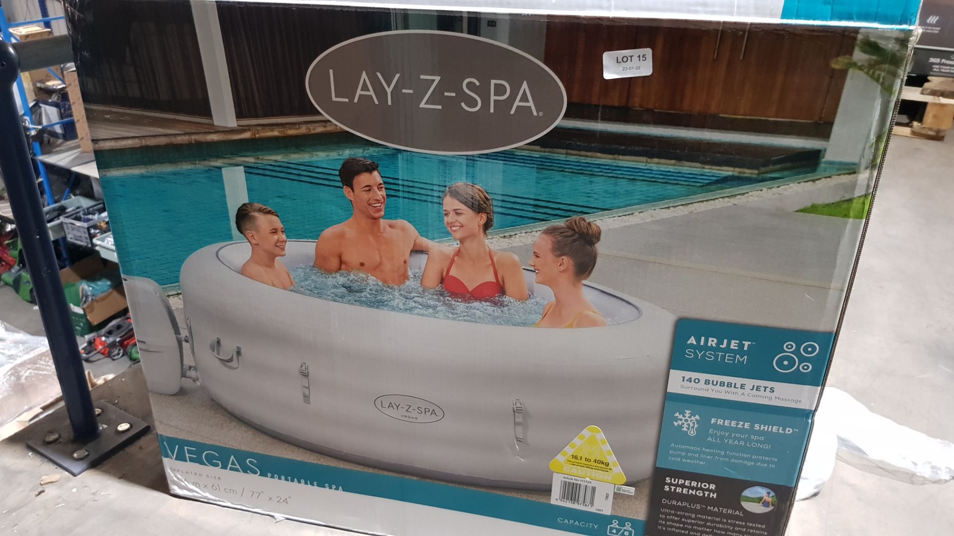 (Mz) 1x Lay-Z-Spa Vegas RRP £580. Direct Warehouse Return – Contents Appear Clean - Image 3 of 4