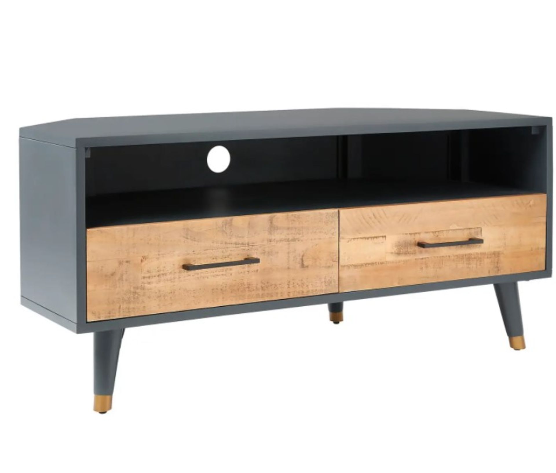 (Mz) 1x Franklin Corner TV Stand RRP £295. (H50x W110x D50cm) - Image 2 of 4