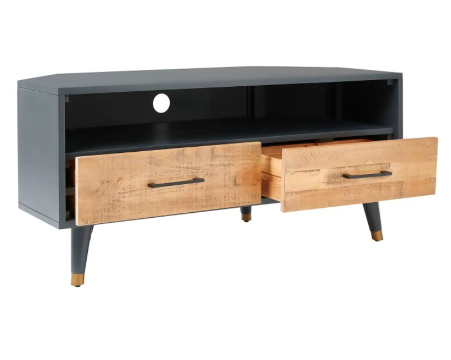 (Mz) 1x Franklin Corner TV Stand RRP £295. (H50x W110x D50cm) - Image 3 of 4