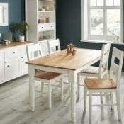 (Mz) 1x Laura Dining Table RRP £300. (L)150 x (W)85 x (H)75cm