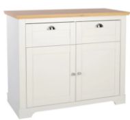 (Mz) 1x Diva Compact Sideboard Ivory RRP £180. (L)100.5 x (W)44.8 x (H)83cm