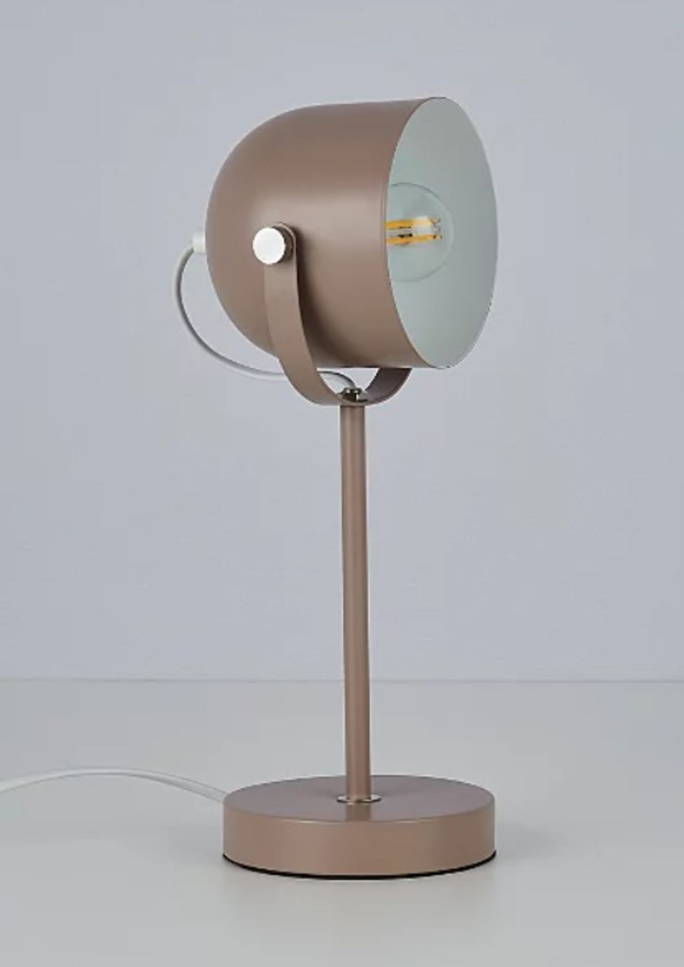 (11G) 12x Lighting Items. 2x Wood Bulb Lamp. 2x Stick Lamp Pink. 2x Silver Ball Table Lamp. 1x 3 Li - Image 4 of 10