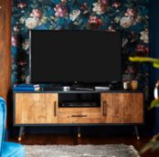 (Mz) 1x Franklin Wide TV Stand RRP £325. (H)50 x (W)134 x (D)40cm