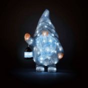 (7N) 7x Christmas Items. 1x Gonk Acryulic LED Light Outdoor. 2x Christmas Tree & Train Moving Music