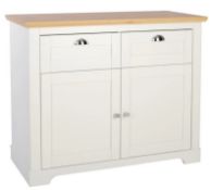 (Mz) 1x Diva Compact Sideboard Ivory RRP £180. (L100.5x W44.8x H83cm)